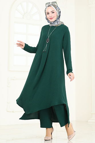 moda selvim طقم زيتي PL9055 - Thumbnail