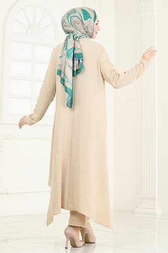 moda selvim طقم بيج PL9055 - Thumbnail