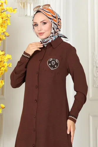 moda selvim Combined PL9066 Brown - Thumbnail