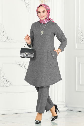 moda selvim Combined PL9074 Gray - Thumbnail