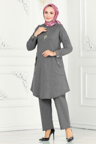 moda selvim Combined PL9074 Gray - Thumbnail