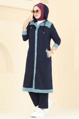 moda selvim Combined PL9107 Navy Blue - Thumbnail