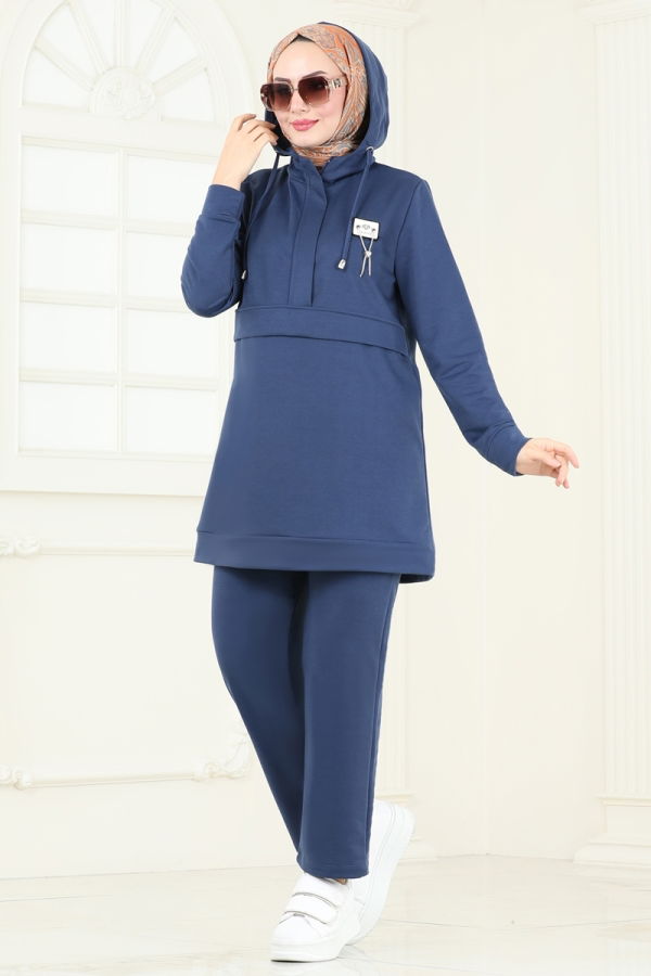 Modaselvim Hijab Combinations Combined PL9112 Indigo