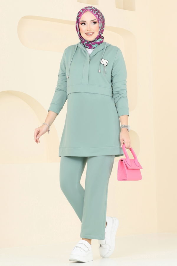 Modaselvim Hijab Combinations Combined PL9112 Mint