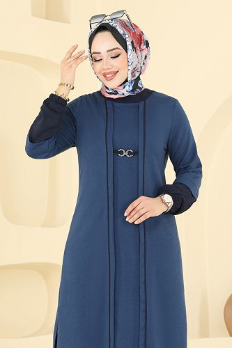 moda selvim طقم أزرق وكحلي PL9119 - Thumbnail