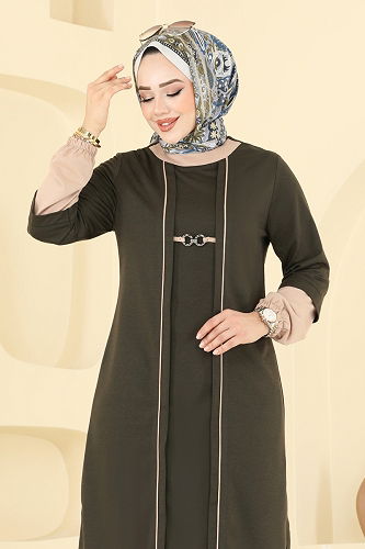 moda selvim طقم اخضر عفني PL9119 - Thumbnail