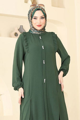 moda selvim طقم اخضر عفني PL9125 - Thumbnail