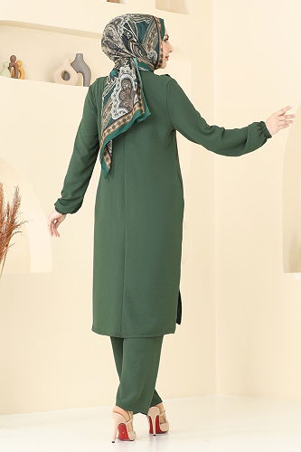 moda selvim طقم اخضر عفني PL9125 - Thumbnail