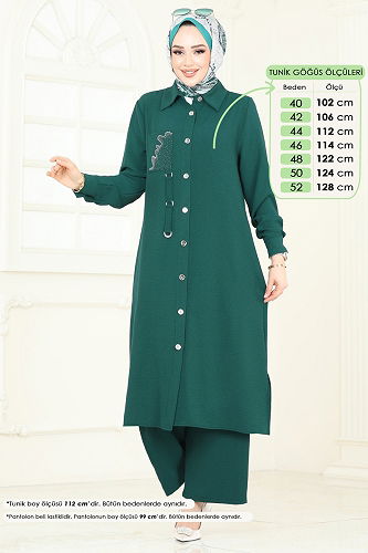 moda selvim طقم زيتي PL9127 - Thumbnail