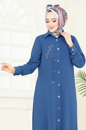 moda selvim طقم ازرق PL9127 - Thumbnail