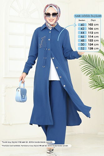 moda selvim طقم ازرق PL9127 - Thumbnail