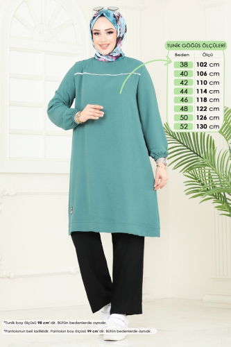 moda selvim Combined PL9130 Mint & Black - Thumbnail