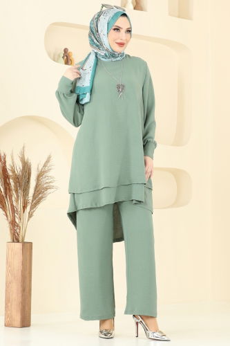 moda selvim Combined PL9133 Almond Green - Thumbnail