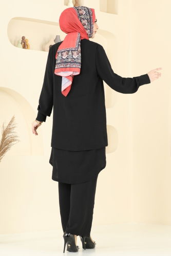 moda selvim طقم أسود PL9133 - Thumbnail