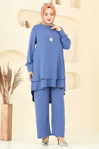 moda selvim طقم ازرق PL9133 - Thumbnail