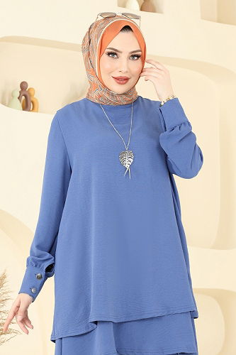 moda selvim طقم ازرق PL9133 - Thumbnail