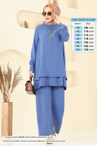 moda selvim طقم ازرق PL9133 - Thumbnail