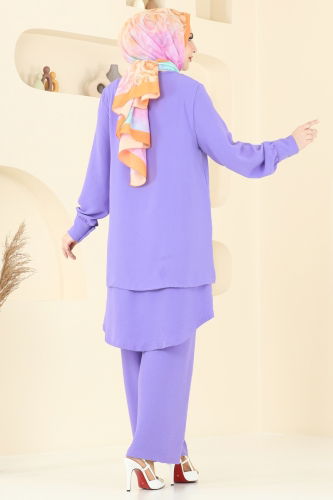moda selvim طقم ليلكي PL9133 - Thumbnail