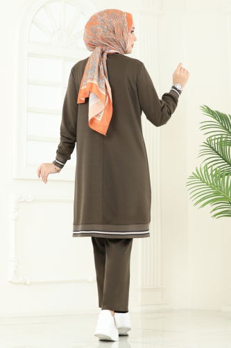 moda selvim طقم اخضر عفني PL9135 - Thumbnail