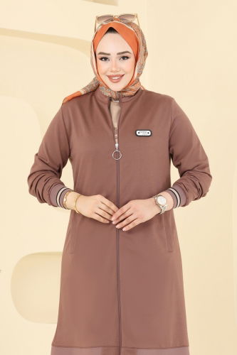 moda selvim طقم بني فاتح PL9135 - Thumbnail