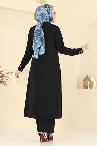 moda selvim طقم أسود PL9136 - Thumbnail