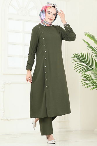 moda selvim Combined PL9136 Dark Khaki - Thumbnail