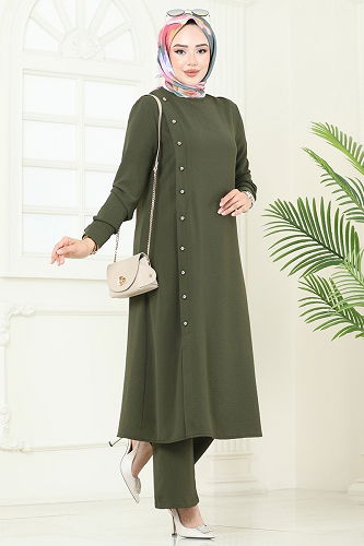 moda selvim Combined PL9136 Dark Khaki - Thumbnail