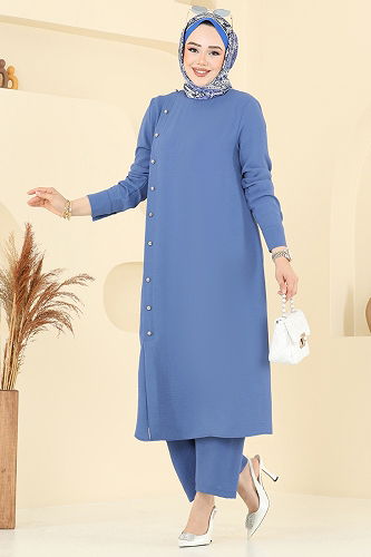 moda selvim طقم ازرق PL9136 - Thumbnail