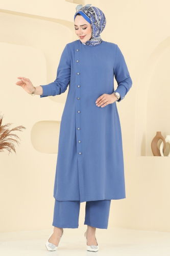 moda selvim طقم ازرق PL9136 - Thumbnail
