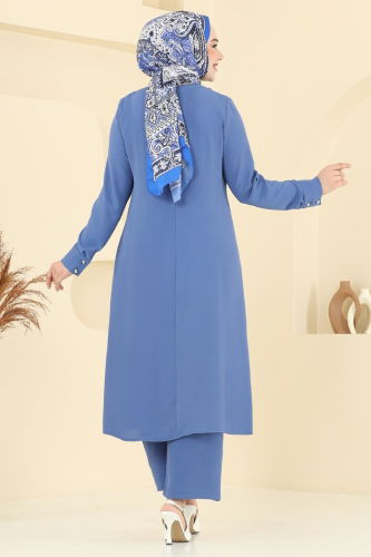 moda selvim طقم ازرق PL9136 - Thumbnail