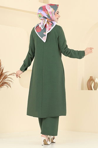 moda selvim طقم اخضر عفني PL9136 - Thumbnail