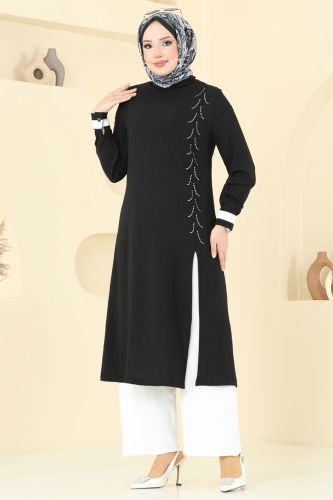 moda selvim Combined PL9137 Black&Ecru - Thumbnail