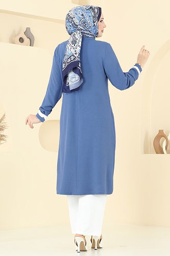 moda selvim طقم أزرق وسكري PL9137 - Thumbnail