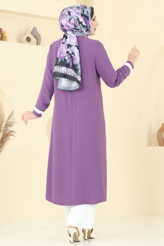 moda selvim طقم ليلكي وسكري PL9137 - Thumbnail