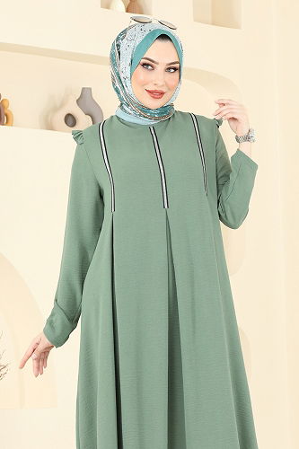 moda selvim طقم أخضر عشبي PL9139 - Thumbnail