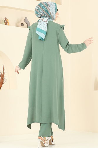 moda selvim طقم أخضر عشبي PL9139 - Thumbnail