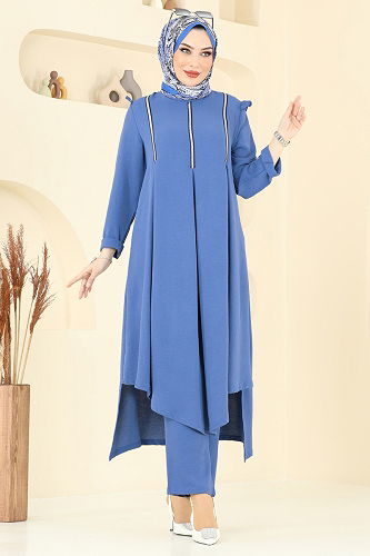 moda selvim طقم ازرق PL9139 - Thumbnail