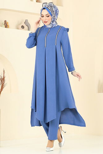 moda selvim طقم ازرق PL9139 - Thumbnail