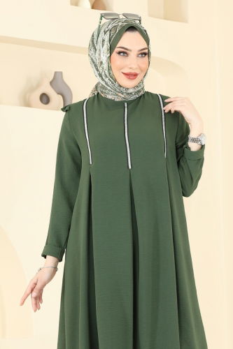 moda selvim طقم اخضر عفني PL9139 - Thumbnail