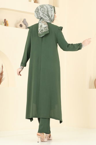 moda selvim طقم اخضر عفني PL9139 - Thumbnail
