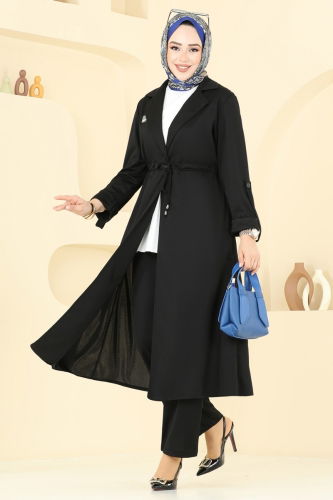 moda selvim طقم أسود PL9140 - Thumbnail