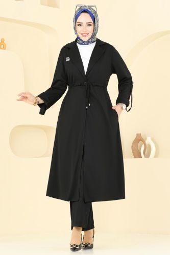 moda selvim طقم أسود PL9140 - Thumbnail
