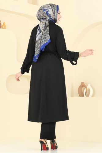 moda selvim طقم أسود PL9140 - Thumbnail