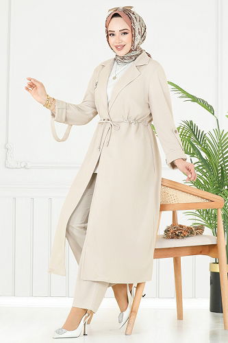 moda selvim طقم بيج PL9140 - Thumbnail