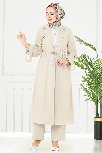 moda selvim طقم بيج PL9140 - Thumbnail