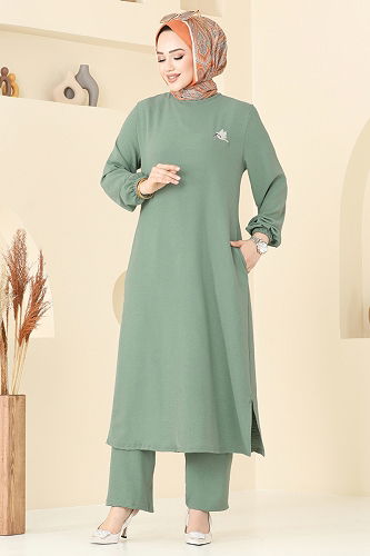 moda selvim Combined PL9143 Almond Green - Thumbnail