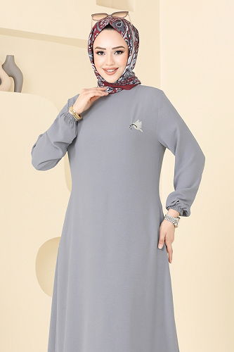moda selvim طقم رمادي PL9143 - Thumbnail