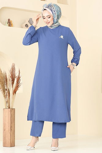 moda selvim طقم ازرق PL9143 - Thumbnail