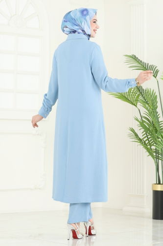 moda selvim طقم أزرق فاتح PL9144 - Thumbnail