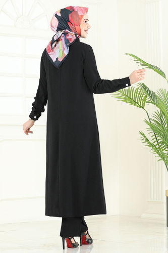 moda selvim طقم أسود PL9144 - Thumbnail